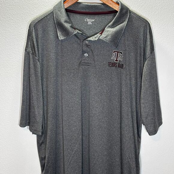 Texas A&M Aggies Chiliwear Polo Shirt XXL Gray Performance Golf Dri-Fit - Picture 1 of 4